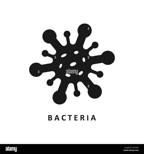 Symbole De Bact Ries Ic Ne De Virus Isol E Sur Fond Blanc