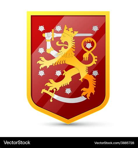 Coat Arms Finland Royalty Free Vector Image Vectorstock