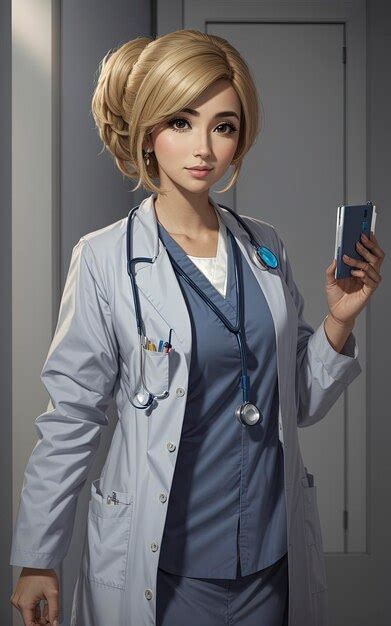 Premium AI Image A Beautiful Female Doctor