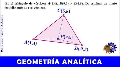 Circuncentro 1 de 3 Hallando la intersección de las mediatrices de un