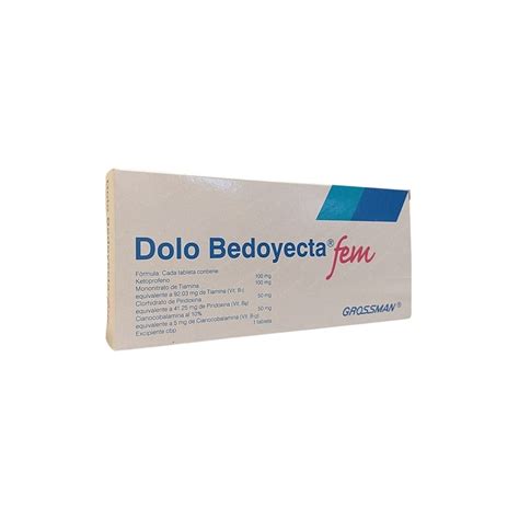 Dolo Bedoyecta Fem Ketoprophen Vitamin B B B Mg Mg Mg