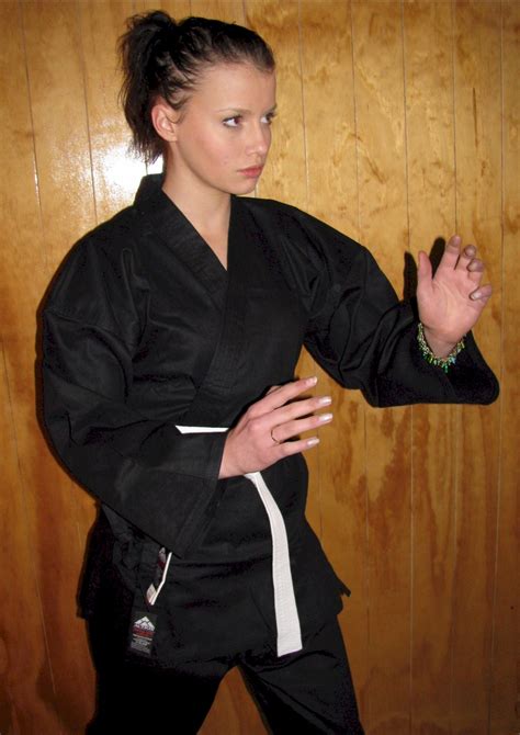 Karatetaijutsujujutsu Uniform Black 85oz Cotton With Belt · Action