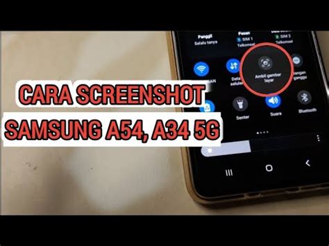 CARA SCREENSHOT DI SAMSUNG A54 A34 5G YouTube