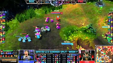 Lcs Highlights Fnatic Vs Roccat Week Eu Summer S Roccat Vs