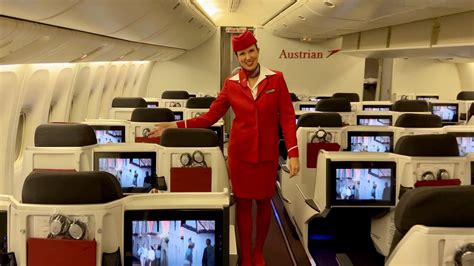 AUSTRIAN AIRLINES Boeing 777 Business Class Vienna To Mauritius Trip