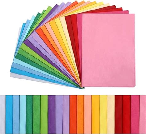 Kesote Sheets Tissue Paper X Rainbow Colored Tissue Paper