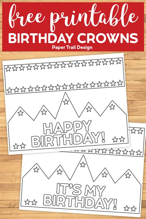 Free Printable Happy Birthday Crown - Paper Trail Design