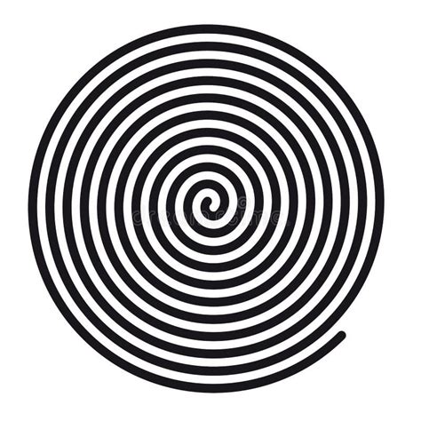 Abstract Round Hypnotic Spiral Vortex Vector Illustration Isolated