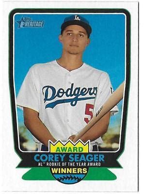 2017 TOPPS HERITAGE HIGH NUMBER AWARD WINNERS COREY SEAVER AW 3