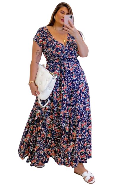 Vestido Floral Plus Size