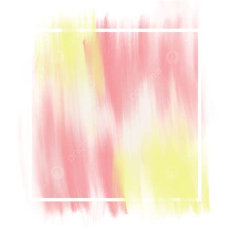 Pink And Yellow Pastel Watercolor Border Watercolor Border Pink And