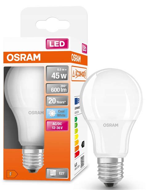 Osram żarówka Led 6 5w E27 600lm 4000k 12v 36v 245809 • Cena Opinie