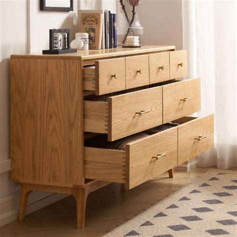 Contemporary solid oak 8 drawer sideboard cabinet-Outdoor By Eastland