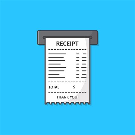 Premium Vector Sales Printed Receipt Icon Illustration Receipt Paper