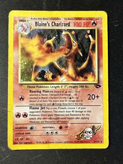 Pok Mon Blaine S Charizard Gym Challenge Unlimited Corrected Holo Rare