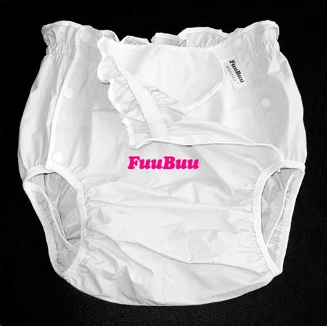 Free Shipping Fuubuu2219 White S 1pcs Adult Diapers Non Disposable Diaper Couche Adulte Pvc