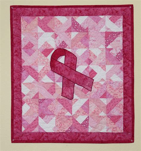 Custom Quilts Cancer Ribbon Quilts