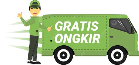 Banner Ongkir Grátis Para Compras Online Carro Verde PNG Carro