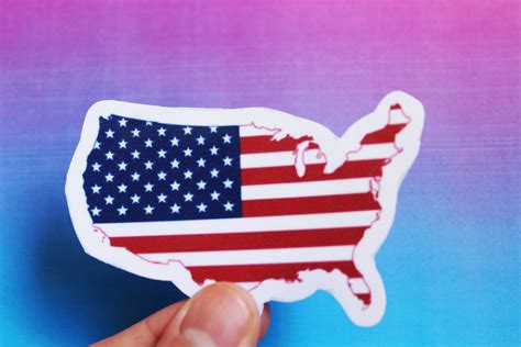 Usa Flag Sticker Country Stickers Laptop Stickers Aesthetic | Etsy