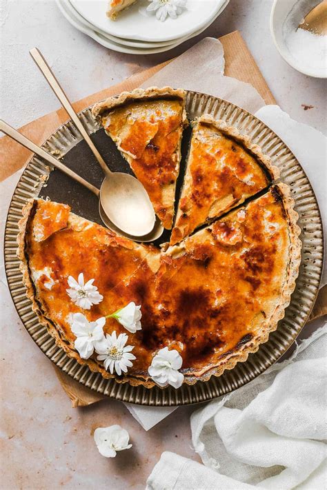 Earl Grey Crème Brûlée Tart Emma Duckworth Bakes Process Images