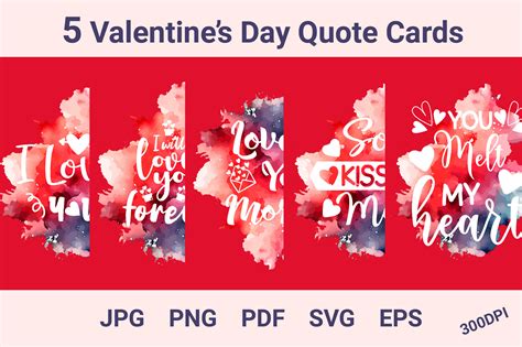 Valentine's Day Quote Cards Graphic by OVOYA's GALLERY · Creative Fabrica