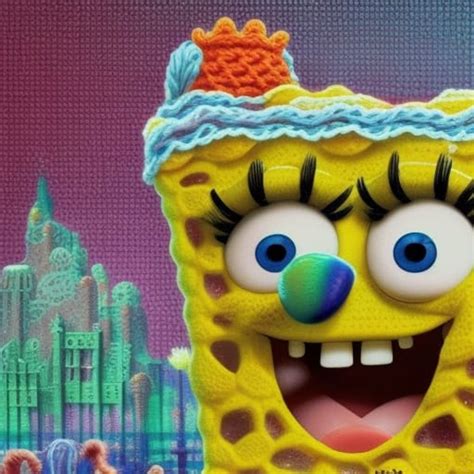 A Yarns Crochet Spongebob Squarepants Ai Generated Artwork