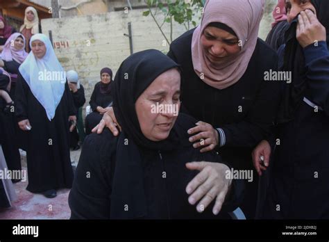 June 23 2022 Nablus West Bank Palestine Relatives Of The 53 Year