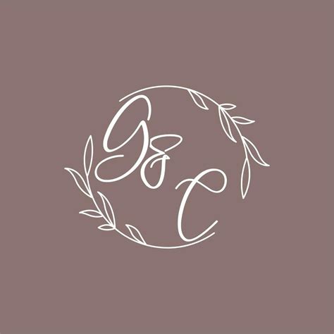 Gc Wedding Initials Monogram Logo Ideas Vector Art At Vecteezy