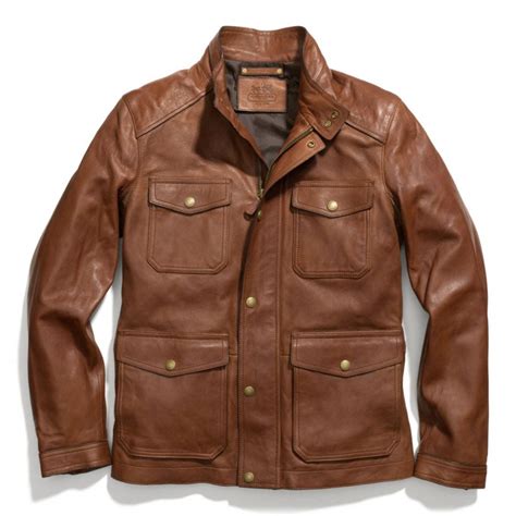 Coach Harrison Leather Jacket In Brown For Men Lyst