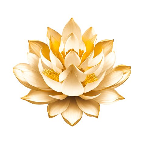 Golden Lotus Flower Png Generative AI 27925037 PNG