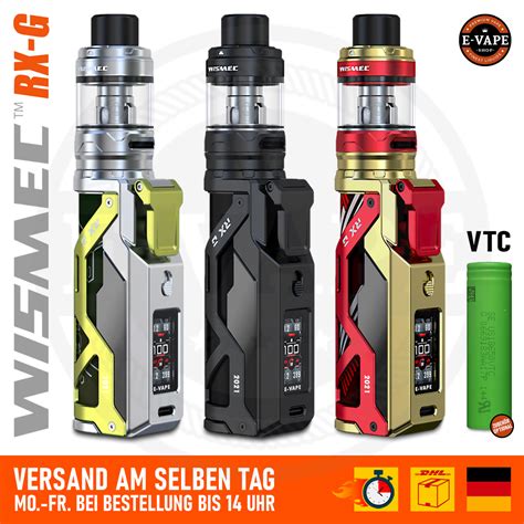 Wismec Reuleaux RX G Kit 100 W Profi E Zigarette Starter Set Mit AST