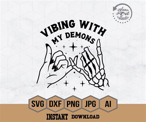 Vibing With My Demons SVG Pinky Promise SVG Gothic T-shirt - Etsy