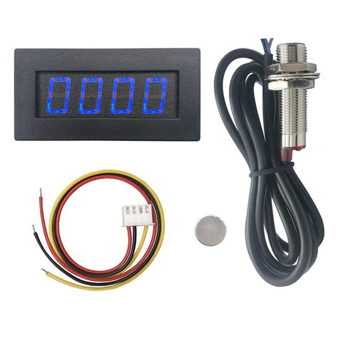 Digiten Digital Led Tachometer Rpm Speed Meter Hall Proximity Switch