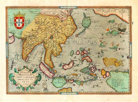 SOUTHEAST ASIA By Abraham Ortelius Sanderus Antique Maps Antique