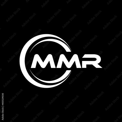 Mmr Letter Logo Design With Black Background In Illustrator Vector