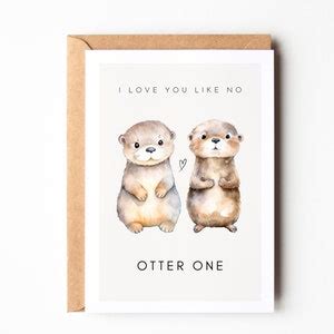 Otter Liebeskarte mit Spruch Otter Geschenk Geschenk für Partner