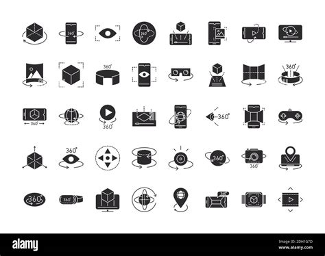 Los Iconos De Realidad Aumentada Establecen Las Tecnologías De