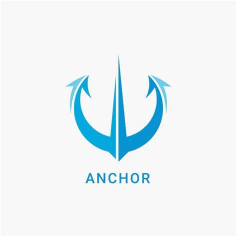 Premium Vector | Simple Blue Anchor Illustration