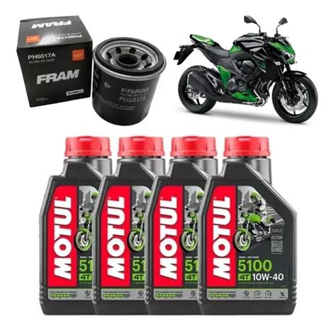 Motul 10w40 Kit Troca Óleo Z750 Z800 Z1000 Fram Ph6017a Mxx