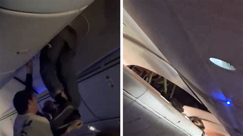 Boeing Flight In Severe Turbulence Video Shows Passenger Stuck In Ceiling