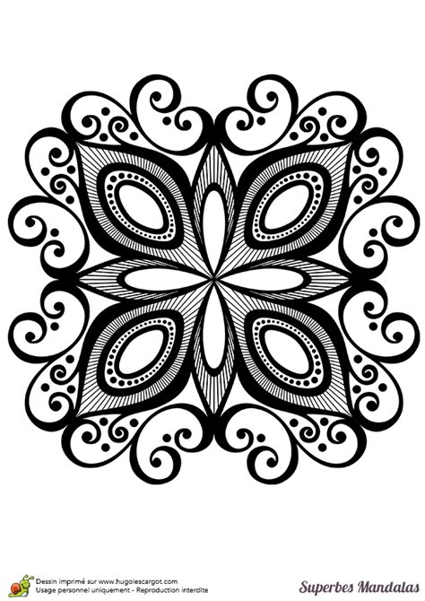 Coloriage Dun Superbe Mandala Géométrique De Forme Carré