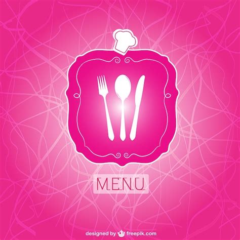 Pink Restaurant Menu Vector Free Download