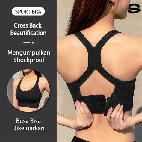 Jual Sport Bra Tanpa Kawat Bra Sport Push Up Bra Gym Yoga Bra Olahraga