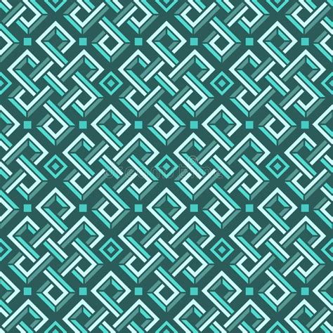 Celtic Knot Vector 3d Seamless Pattern Of Rectangular Shapes Stock Vector Illustration Of