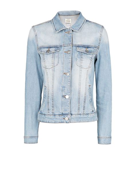 Mango Light Wash Denim Jacket In Blue Pastel Blue Lyst