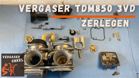 Vergaser Yamaha TDM850 3VD zerlegen ausführlich erklärt vom