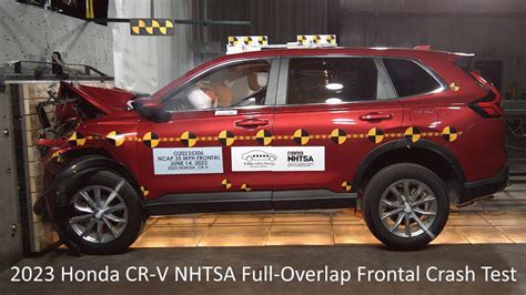 2023 2025 Honda Cr V Cr V Hybrid Nhtsa Full Overlap Frontal Crash Test Youtube