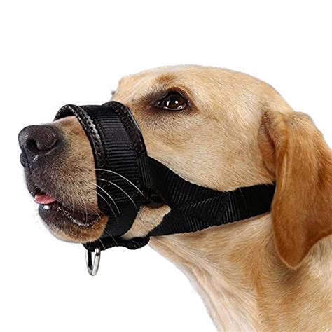 Dog Muzzle, Soft Nylon Muzzles for Chewing, Biting, Breathable Padded ...