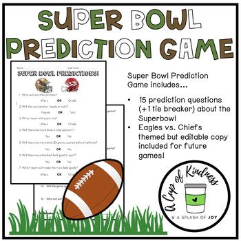 Super Bowl Lviii Prediction Game Tpt