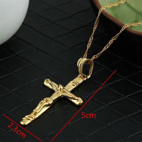 Bangrui Cross Necklace Pendant Inri Jesus Crucifix Christianity Jewel